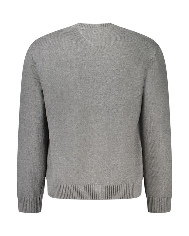 Gray Cotton Men Sweater