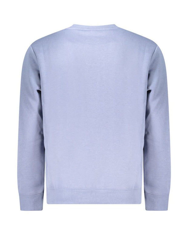 Blue Cotton Men Sweater