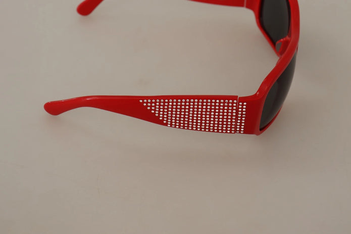 DG4027 Red Crystal Black Lens Shades Sunglasses