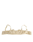 Cream Satin Blend Balconette Bra Underwear