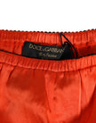 Red Silk Satin Lace Shorts Underwear