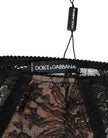 Black Floral Lace Sheer Mesh High Waist Underwear