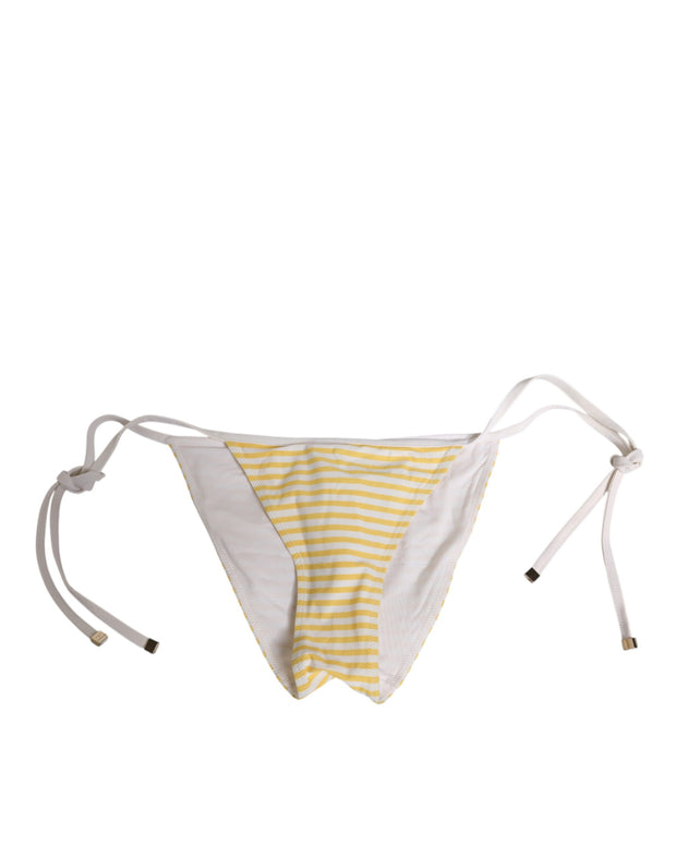 White Yellow Stripe Tie Side Logo Underwear