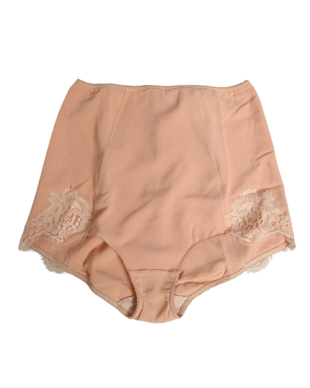 Peach Pink High Waist Silk Panty Underwear