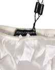 Ivory White Silk Satin Lace Trim Panty  Underwear
