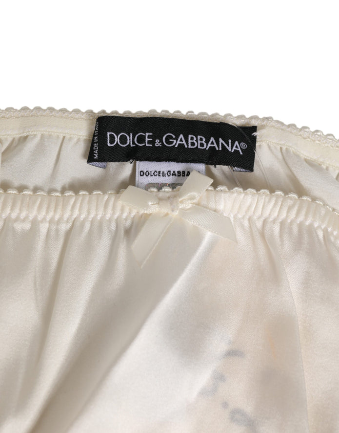 White Silk Satin Lingerie Panty  Underwear
