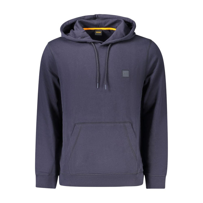 Blue Cotton Men Sweater