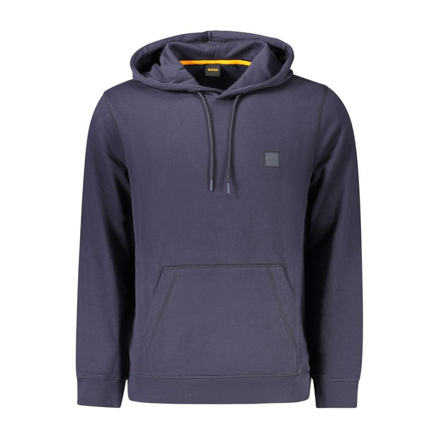 Blue Cotton Men Sweater