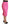 Pink High Waist Pencil Cut Midi Skirt