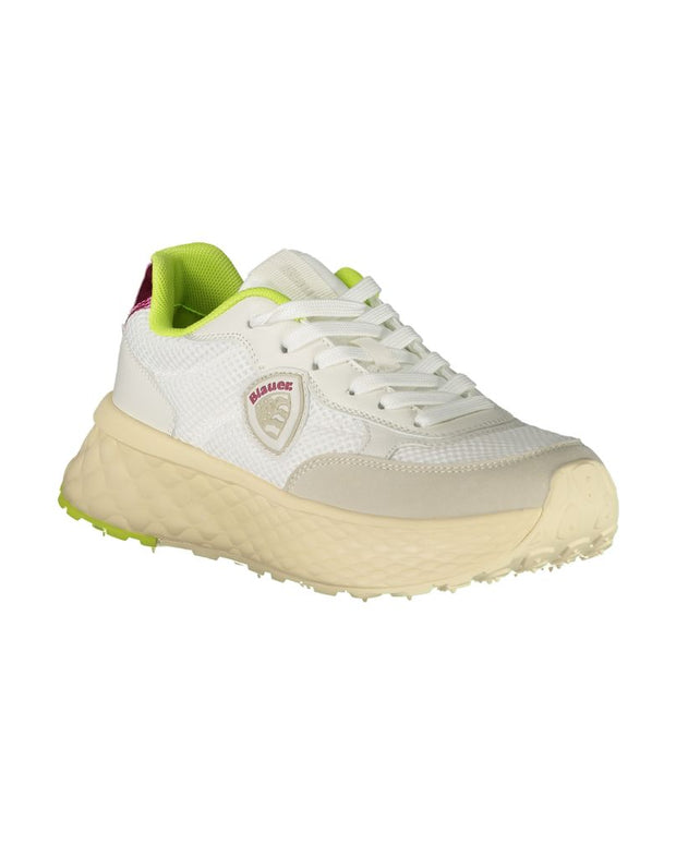 White Polyester Sneaker