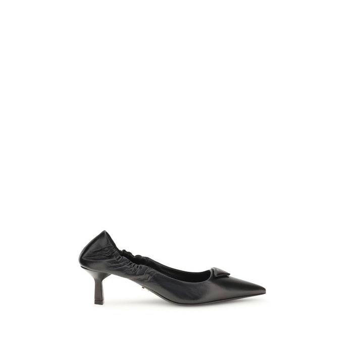 Leather logo Pumps