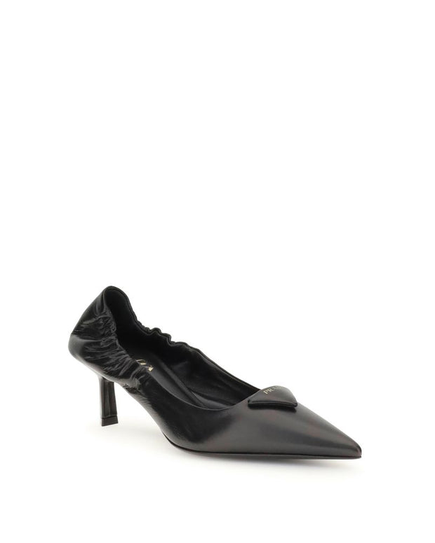 Leather logo Pumps