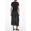 Black Cotton Women T-Shirt