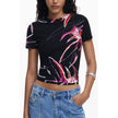Black Viscose Women Top