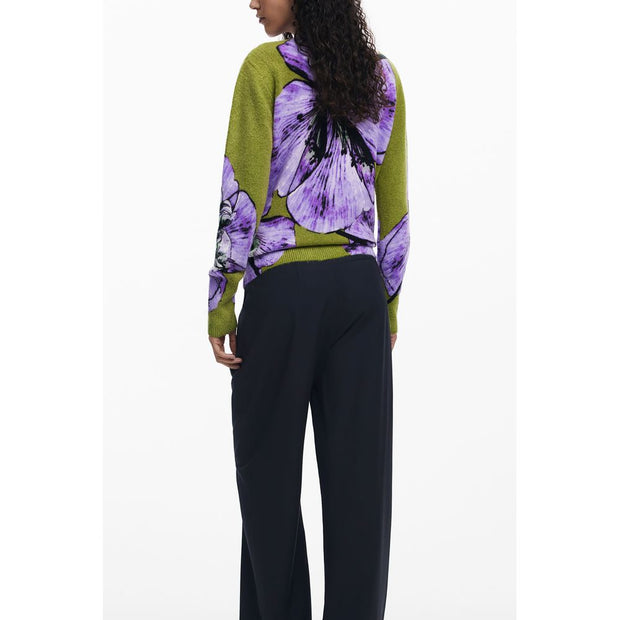 Purple Elastane Women Sweater
