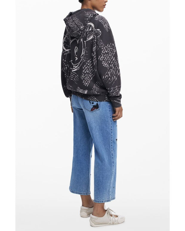Black Cotton Women Sweater