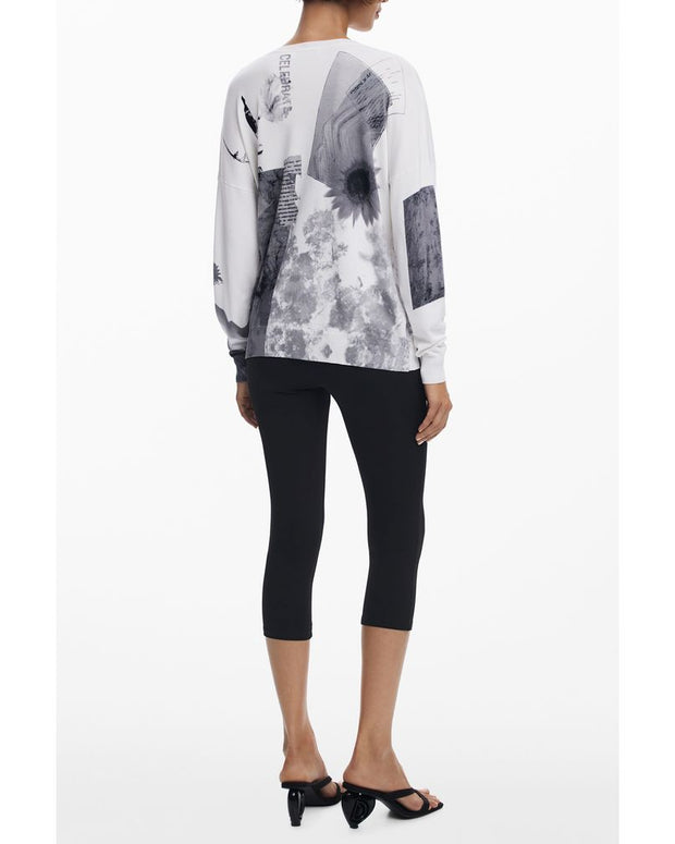 White Viscose Women Sweater