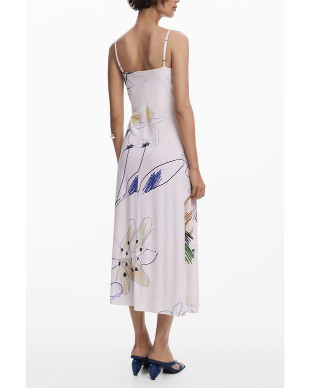 White Polyester Women Dress