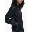 Black Polyester Women Jacket