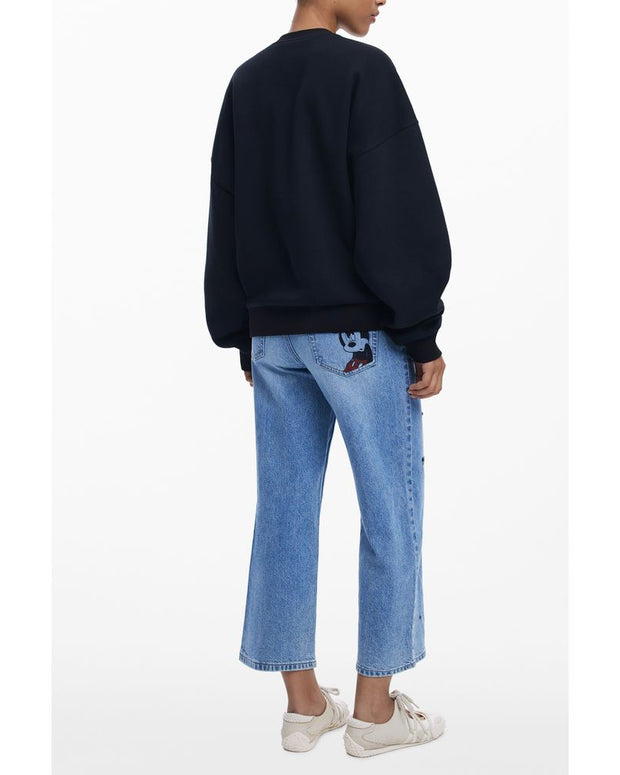 Black Cotton Women Sweater