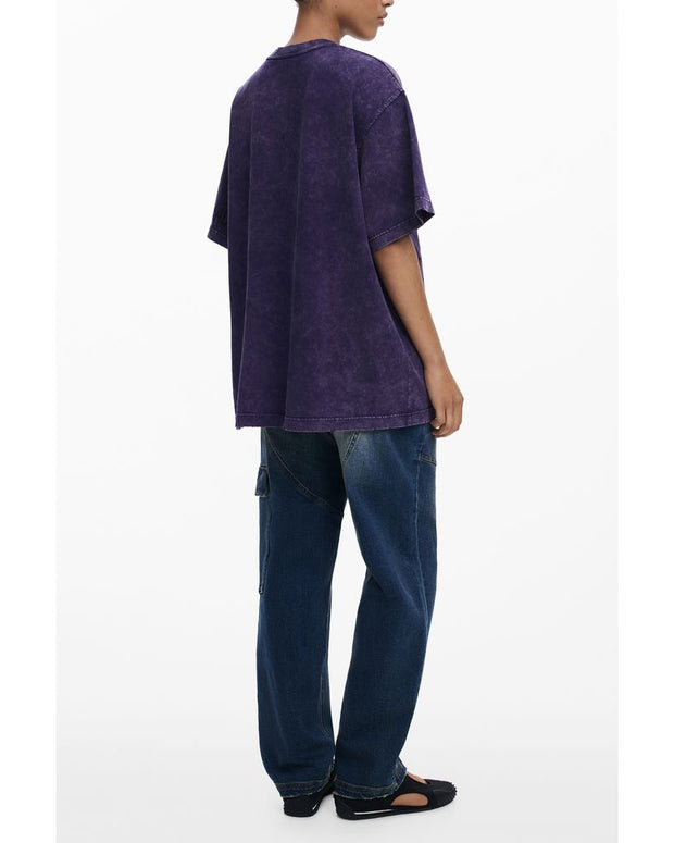Purple Cotton Women T-Shirt
