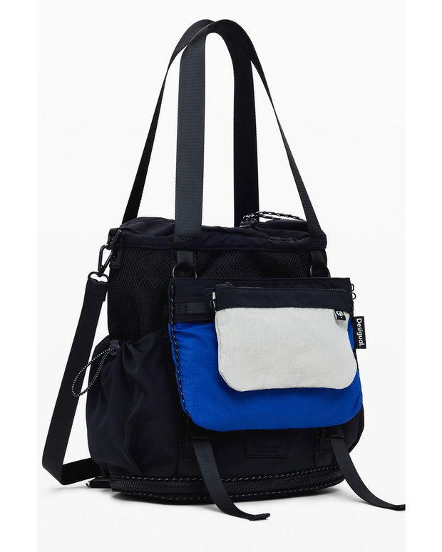 Black Polyester Women Handbag