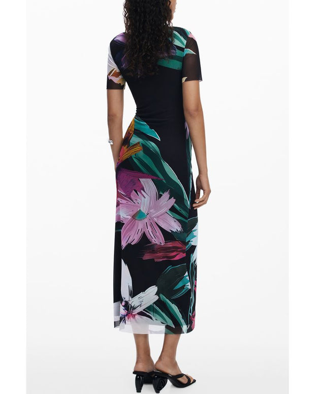Black Polyester Women Dress