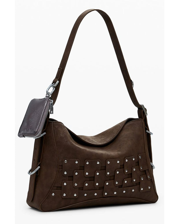 Brown Polyethylene Women Handbag