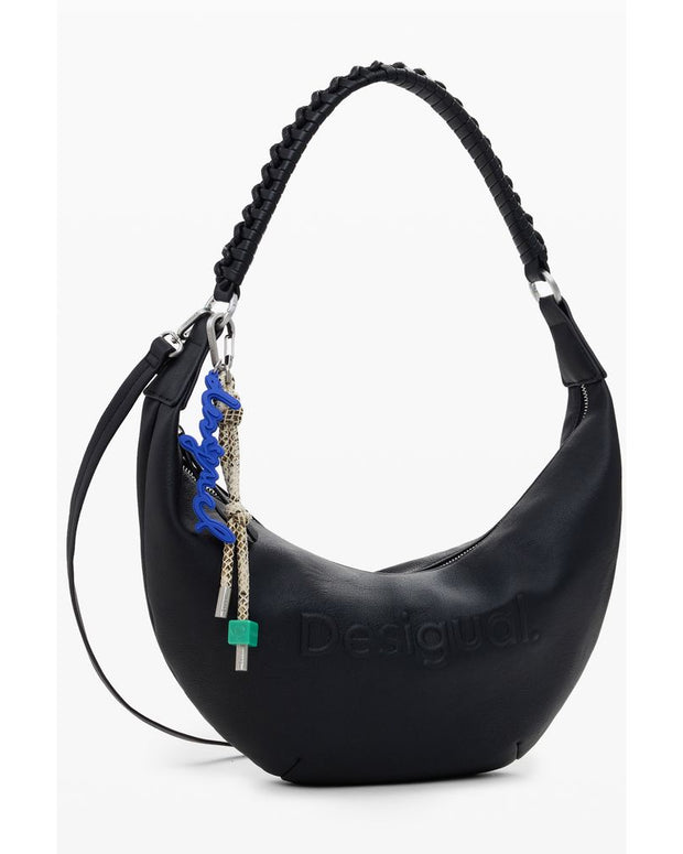 Black Polyethylene Women Handbag