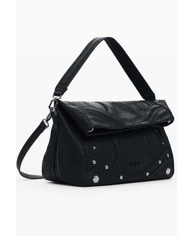 Black Polyethylene Women Handbag