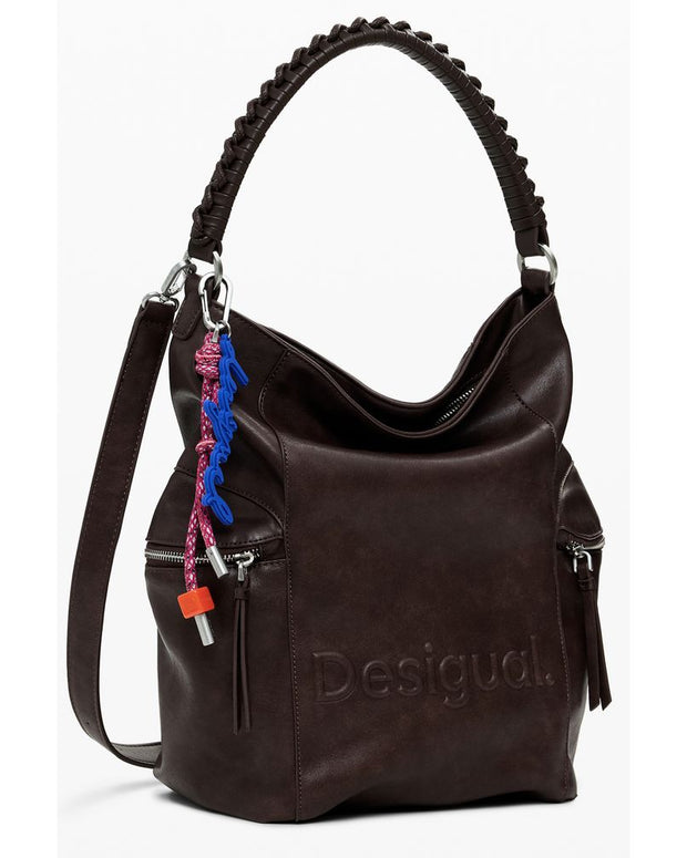 Brown Polyethylene Women Backpack