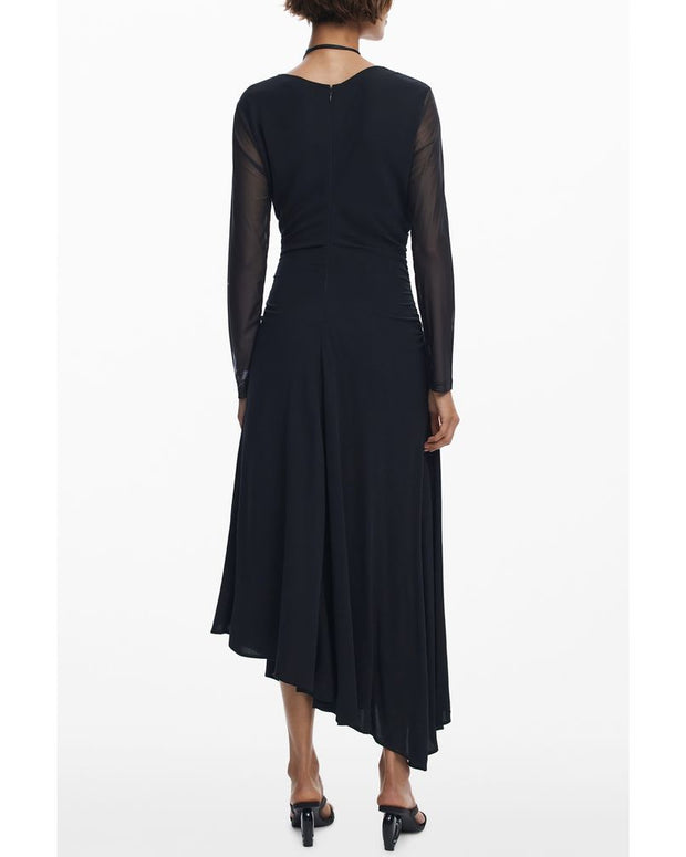 Black Polyester Women Dress