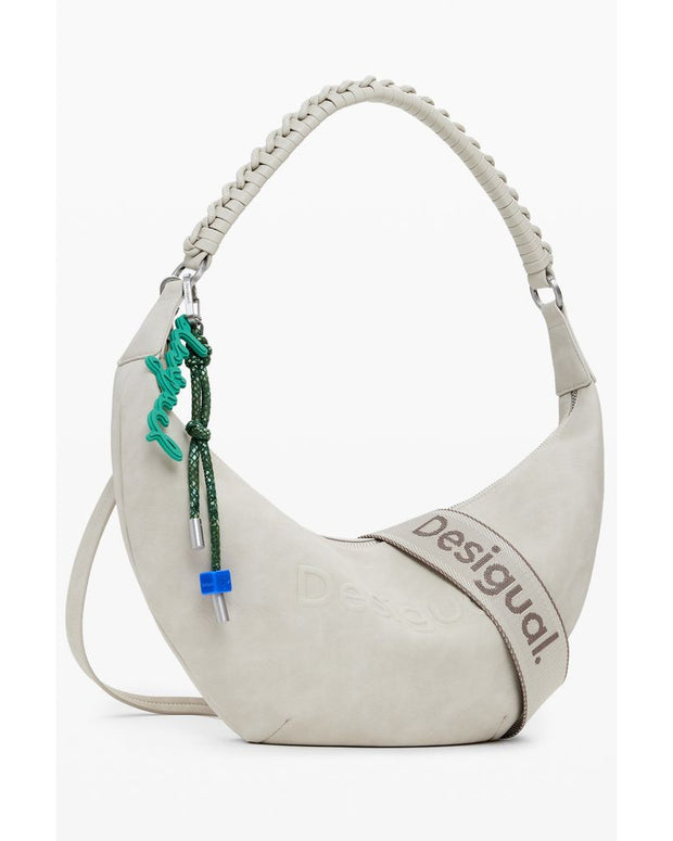 Beige Polyethylene Women Handbag