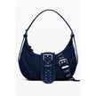 Blue Cotton Women Handbag