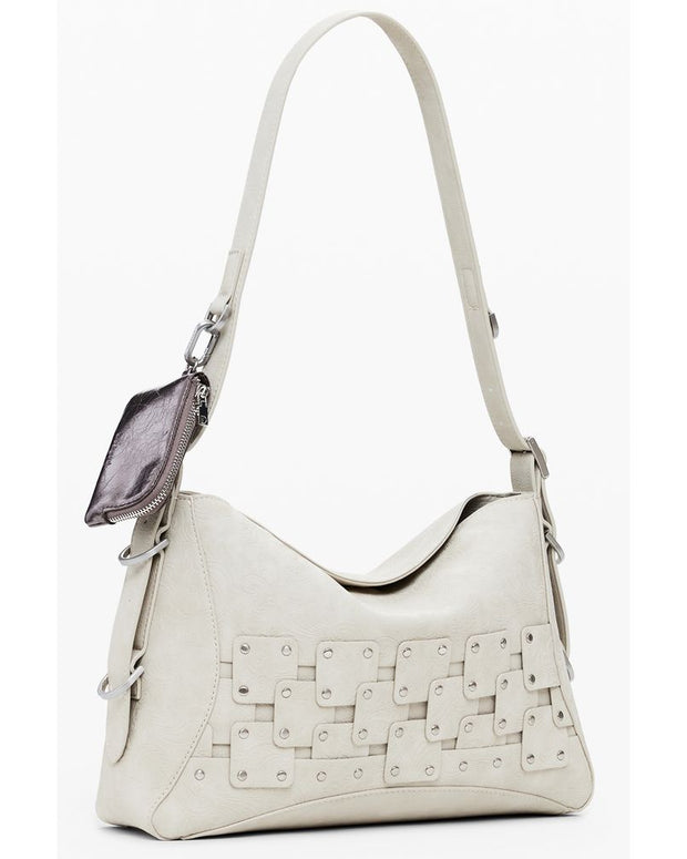 Beige Polyethylene Women Handbag