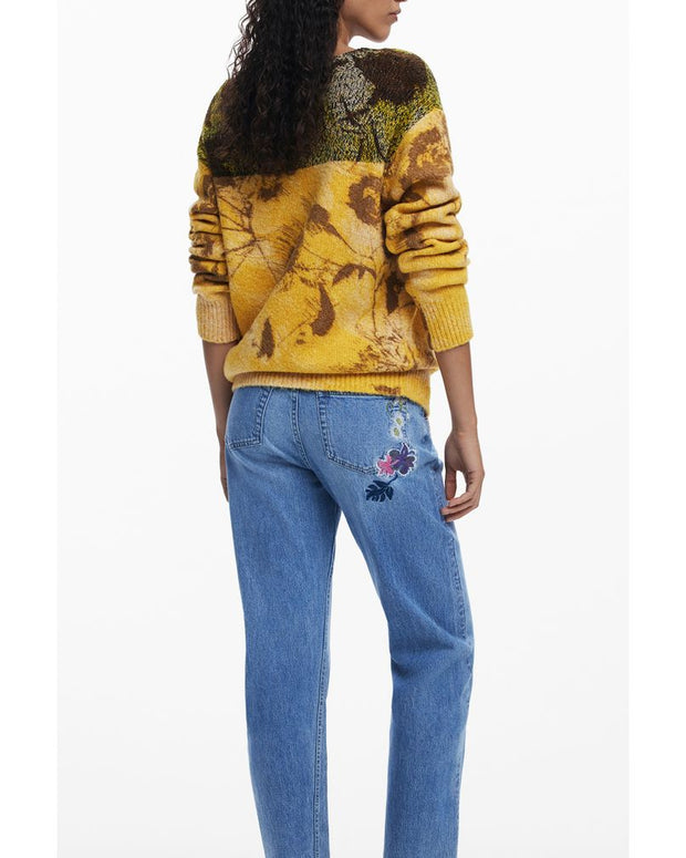 Yellow Wool Women Sweater
