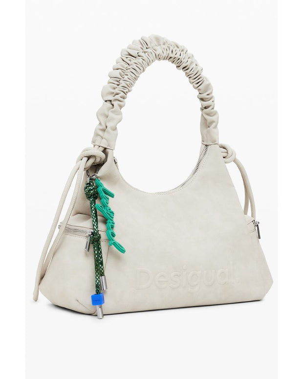 Beige Polyethylene Women Handbag