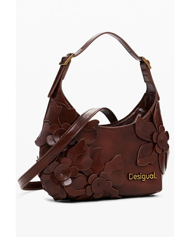 Brown Polyethylene Women Handbag