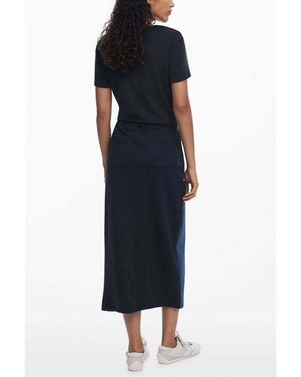 Blue Cotton Women Skirt