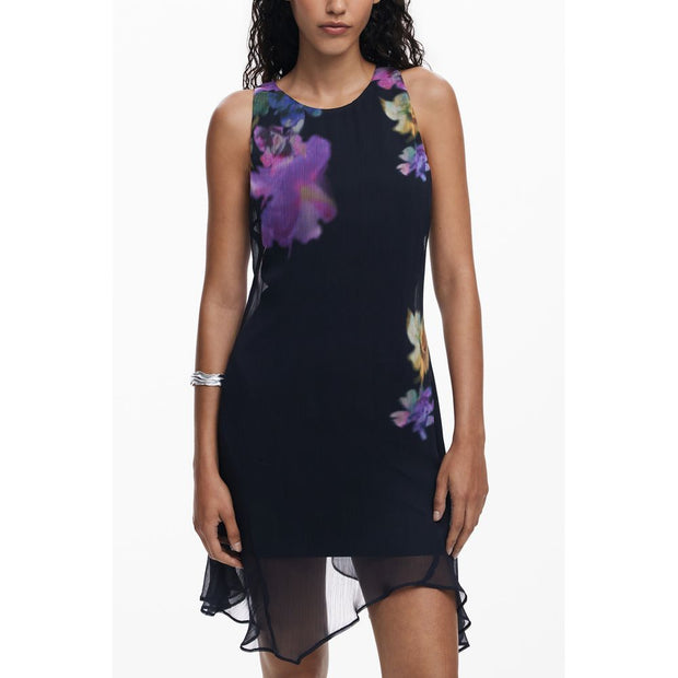 Black Polyester Women Dress