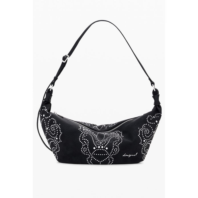 Black Polyethylene Women Handbag