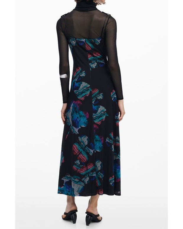 Black Polyester Women Dress