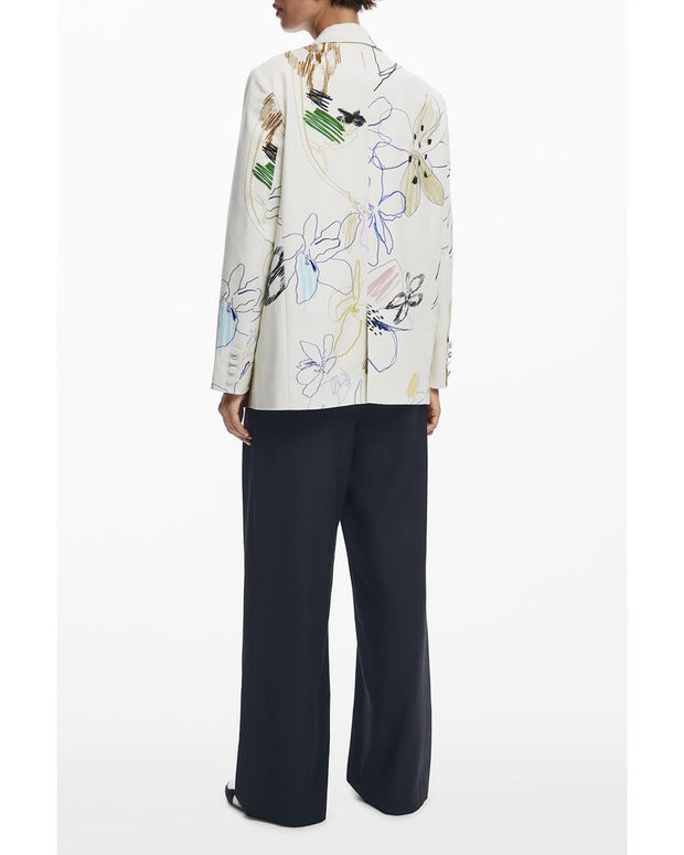White Polyester Women Jacket