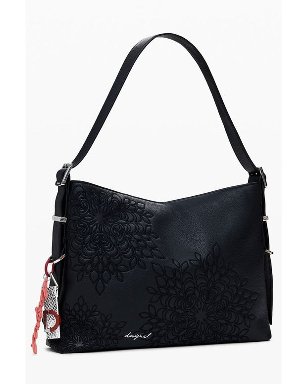Black Polyethylene Women Handbag