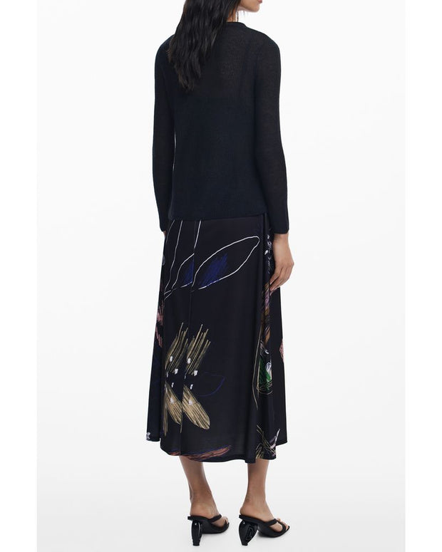 Black Polyester Women Dress