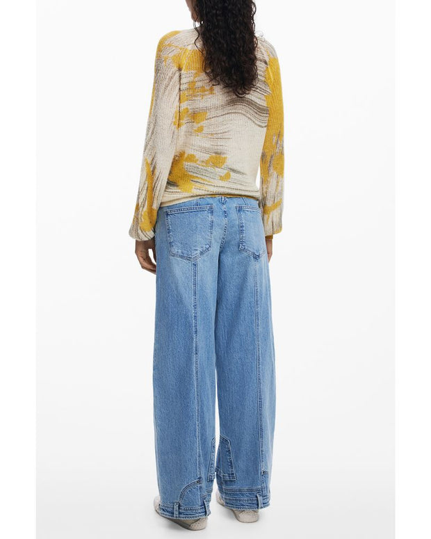 Yellow Wool Women Sweater