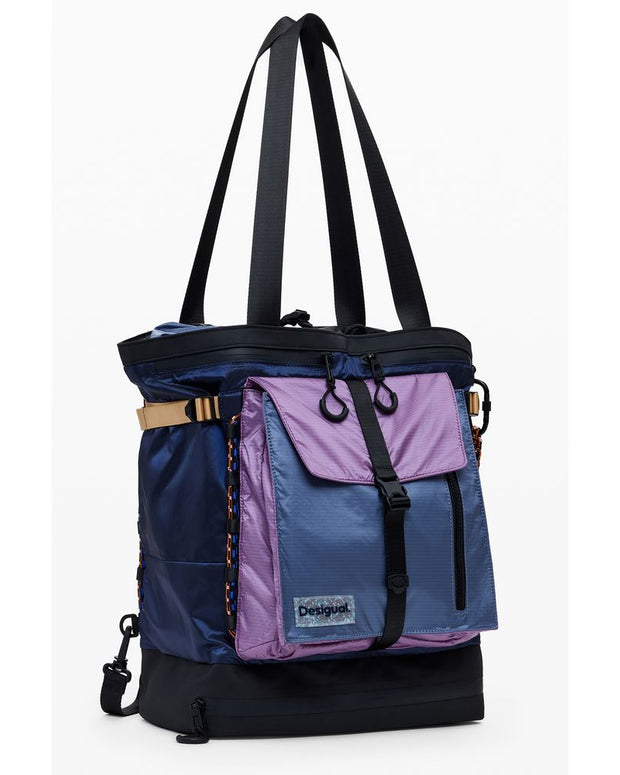 Blue Polyethylene Women Backpack