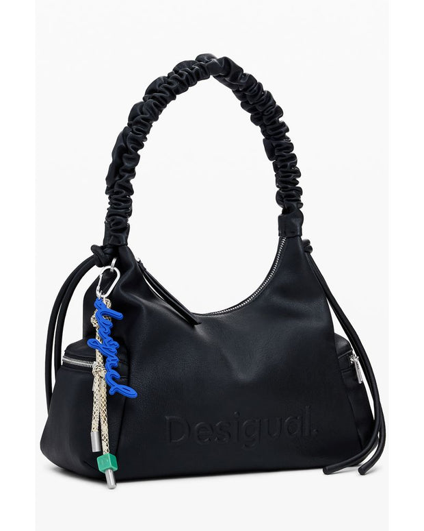 Black Polyethylene Women Handbag