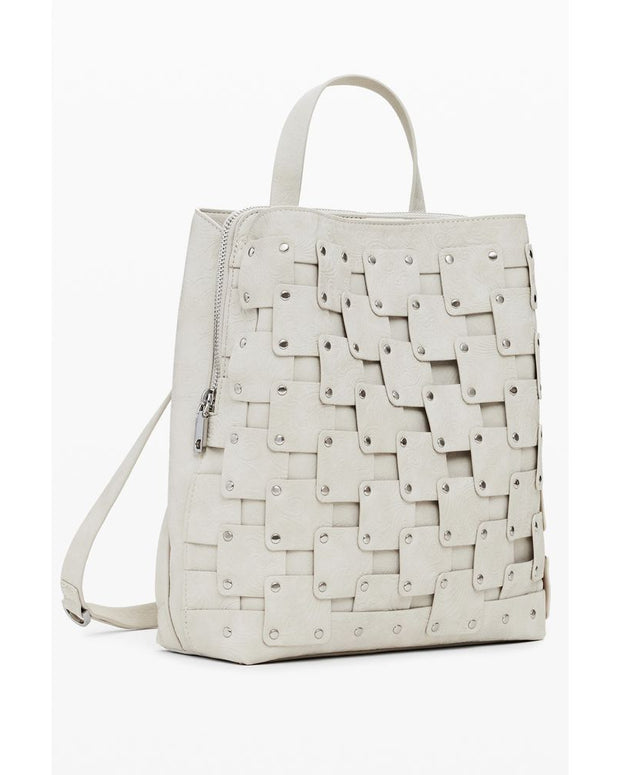Beige Polyethylene Women Backpack