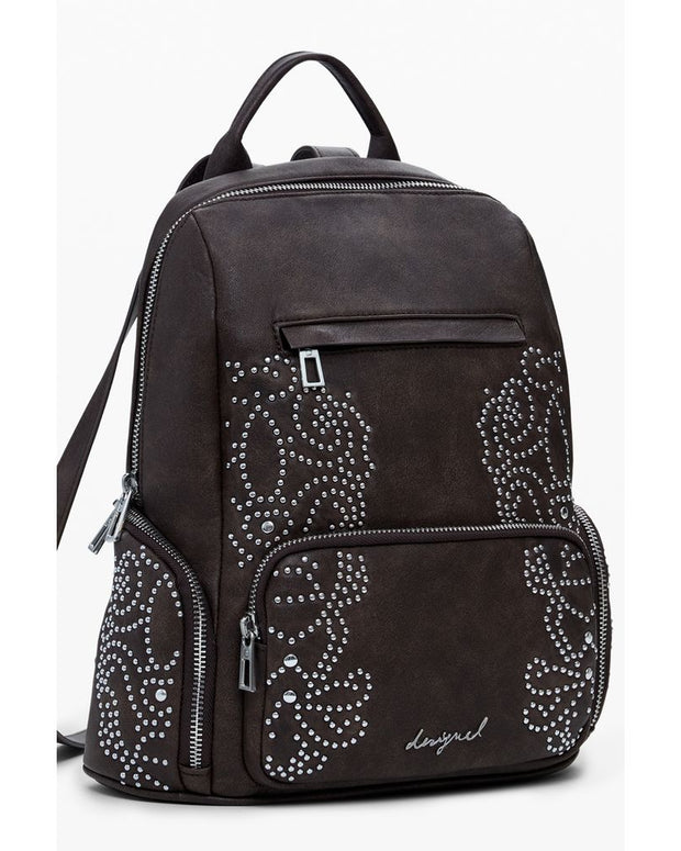 Brown Polyethylene Women Backpack